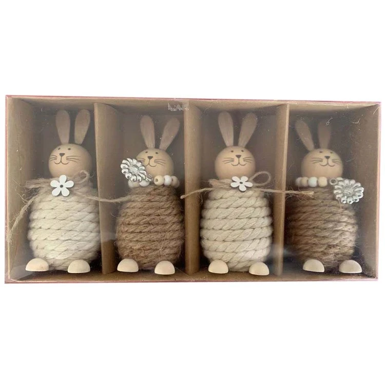 Easter Wood Bunny Egg