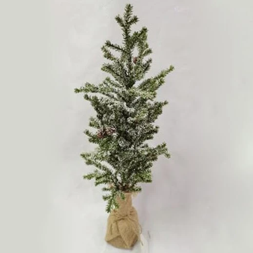 Frosted Christmas Tree with Pine Cones