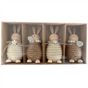 Easter Wood Bunny Egg