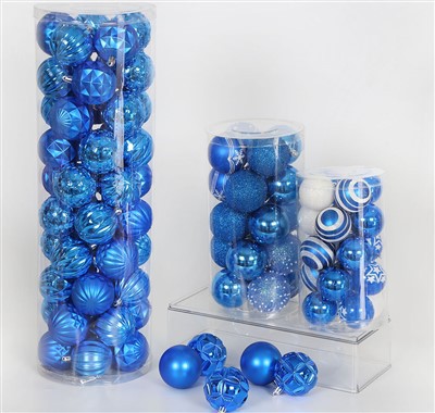 Enchanting Blue Christmas Balls Ornaments