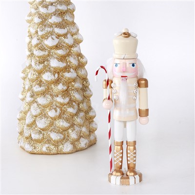 Golden Wooden Nutcracker Ornament Christmas